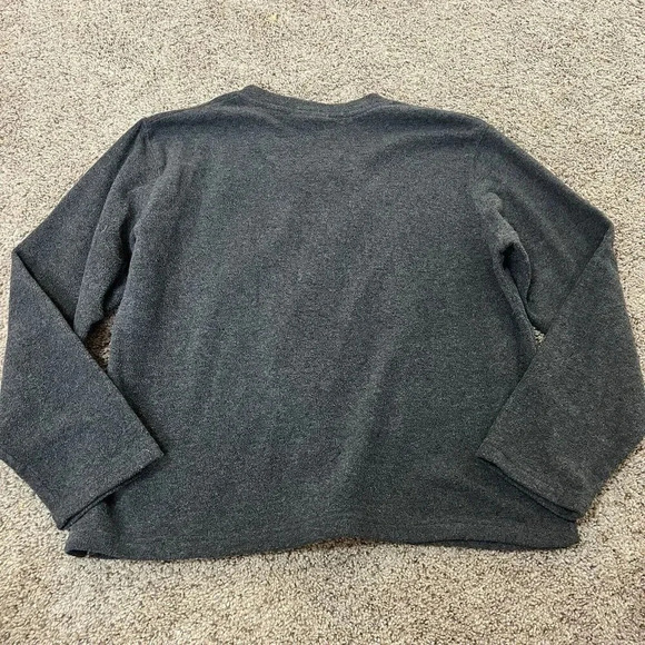 Y2K‎ Vintage 90s Disney Sweatshirt Womens Large Fleece Grumpy Rebel Gray V-Neck - Picture 10 of 11